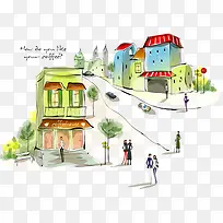 手绘房子-空若网 手绘房子-空若网