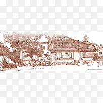 高清摄影手绘插画房子建筑-空若网 高清摄影手绘插画房子建筑-空若网