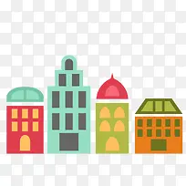 手绘卡通城市矢量图-空若网 手绘卡通城市矢量图-空若网