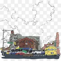 卡通手绘城市房子-空若网 卡通手绘城市房子-空若网