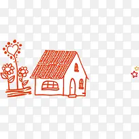 手绘可爱卡通小房子-空若网 手绘可爱卡通小房子-空若网