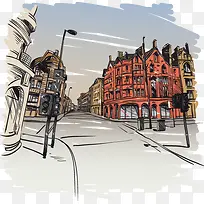 卡通手绘城市房子-空若网 卡通手绘城市房子-空若网