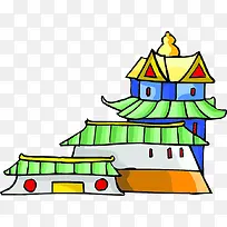 绿色手绘房子创意-空若网 绿色手绘房子创意-空若网