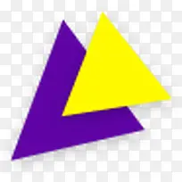 紫黄三角形素材-空若网 紫黄三角形素材-空若网