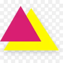 粉黄三角形素材-空若网 粉黄三角形素材-空若网