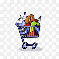 卡通购物车食物-空若网 卡通购物车食物-空若网