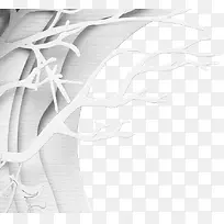 白色圣诞树枝美景-空若网 白色圣诞树枝美景-空若网