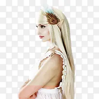 白色长发时尚美女-空若网 白色长发时尚美女-空若网