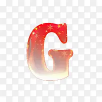 渐变红旗字母g-空若网 渐变红旗字母g-空若网