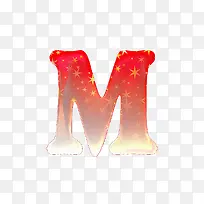 渐变红旗字母m-空若网 渐变红旗字母m-空若网