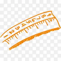 橙色卡通格尺国庆-空若网 橙色卡通格尺国庆-空若网