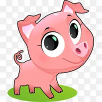 可爱卡通小猪矢量图-空若网 可爱卡通小猪矢量图-空若网