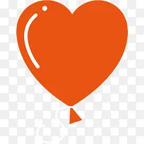 卡通橙色珠光爱心-空若网 卡通橙色珠光爱心-空若网