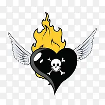 卡通爱心翅膀-空若网 卡通爱心翅膀-空若网