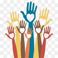 卡通爱心手-空若网 卡通爱心手-空若网