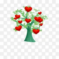 卡通爱心树-空若网 卡通爱心树-空若网