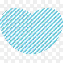 蓝色卡通可爱条纹爱心-空若网 蓝色卡通可爱条纹爱心-空若网