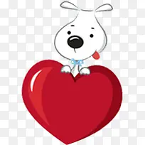 卡通吐舌小狗爱心-空若网 卡通吐舌小狗爱心-空若网