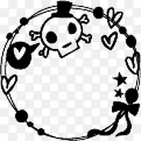 黑色卡通爱心图标-空若网 黑色卡通爱心图标-空若网