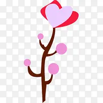 卡通爱心树枝淘宝促销-空若网 卡通爱心树枝淘宝促销-空若网