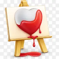 画架爱心卡通-空若网 画架爱心卡通-空若网