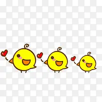 卡通爱心小黄鸡-空若网 卡通爱心小黄鸡-空若网