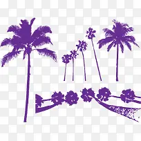 紫色侧影槟榔树-空若网 紫色侧影槟榔树-空若网