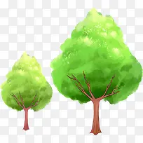 夏日插画绿色树木-空若网 夏日插画绿色树木-空若网