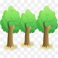 绿色卡通可爱树木-空若网 绿色卡通可爱树木-空若网