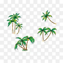 手绘椰子树-空若网 手绘椰子树-空若网