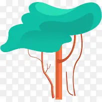 手绘绿树化妆品背景-空若网 手绘绿树化妆品背景-空若网