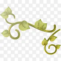 手绘绿树花藤艺术-空若网 手绘绿树花藤艺术-空若网