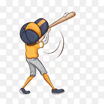 矢量卡通男孩棒球运动-空若网 矢量卡通男孩棒球运动-空若网