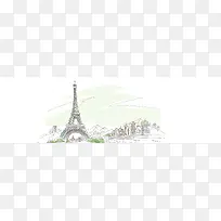 手绘铁塔banner创意设计-空若网 手绘铁塔banner创意设计-空若网