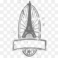 手绘欧式铁塔创意-空若网 手绘欧式铁塔创意-空若网