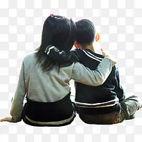 可爱玩伴儿童背影-空若网 可爱玩伴儿童背影-空若网