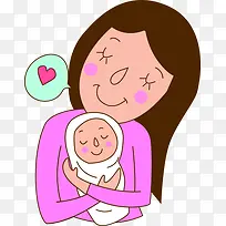 睡眠创意手绘母爱-空若网 睡眠创意手绘母爱-空若网
