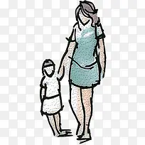 手绘水彩母爱慈祥-空若网 手绘水彩母爱慈祥-空若网