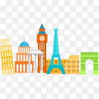 多彩卡通建筑-空若网 多彩卡通建筑-空若网