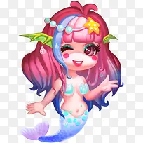 可爱手绘卡通美人鱼-空若网 可爱手绘卡通美人鱼-空若网