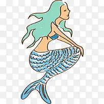 卡通手绘美人鱼-空若网 卡通手绘美人鱼-空若网