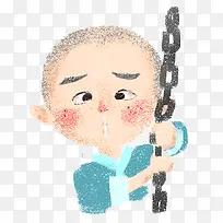 卡通手绘小和尚-空若网 卡通手绘小和尚-空若网