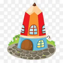 矢量 卡通 屋子-空若网 矢量 卡通 屋子-空若网
