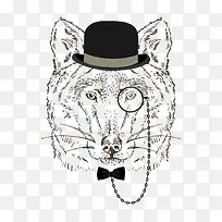 时尚动物插画矢量图-空若网 时尚动物插画矢量图-空若网