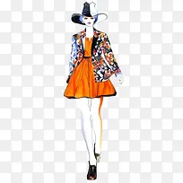 戴帽子时尚女人走秀素材-空若网 戴帽子时尚女人走秀素材-空若网