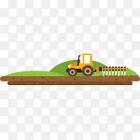 绿色卡通草坪卡车装饰图案-空若网 绿色卡通草坪卡车装饰图案-空若网