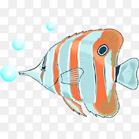 手绘插画鱼海底图-空若网 手绘插画鱼海底图-空若网