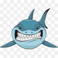 卡通手绘海底可爱鲨鱼插画-空若网 卡通手绘海底可爱鲨鱼插画-空若网