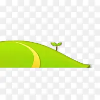 绿色山路卡通动画装饰素材-空若网 绿色山路卡通动画装饰素材-空若网