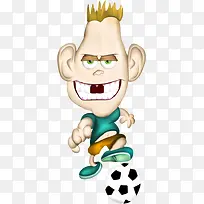 卡通动画人物踢足球-空若网 卡通动画人物踢足球-空若网